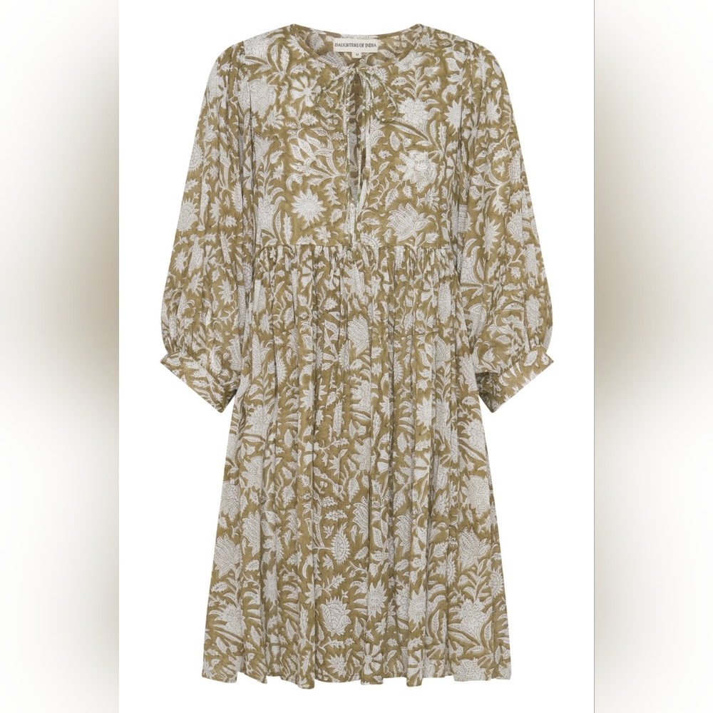 Daughters of India Kyra Mini Dress ~ Olive